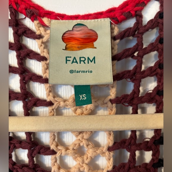 Anthropologie Farm Rio Mulitcolor Open Knit Cardigan - Picture 6 of 9